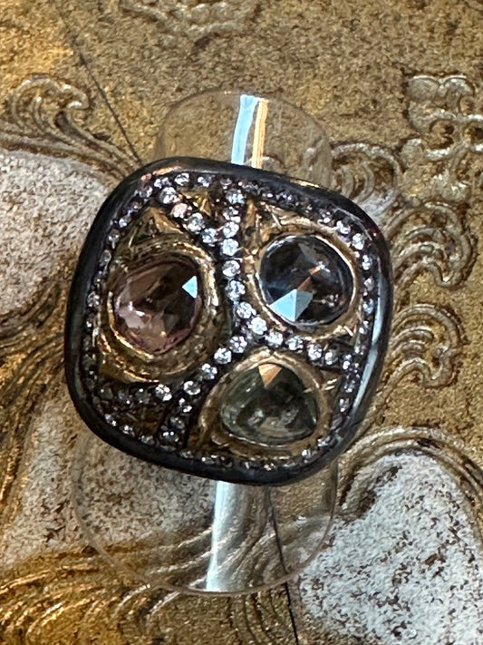 TOURMALINE TRIO RING