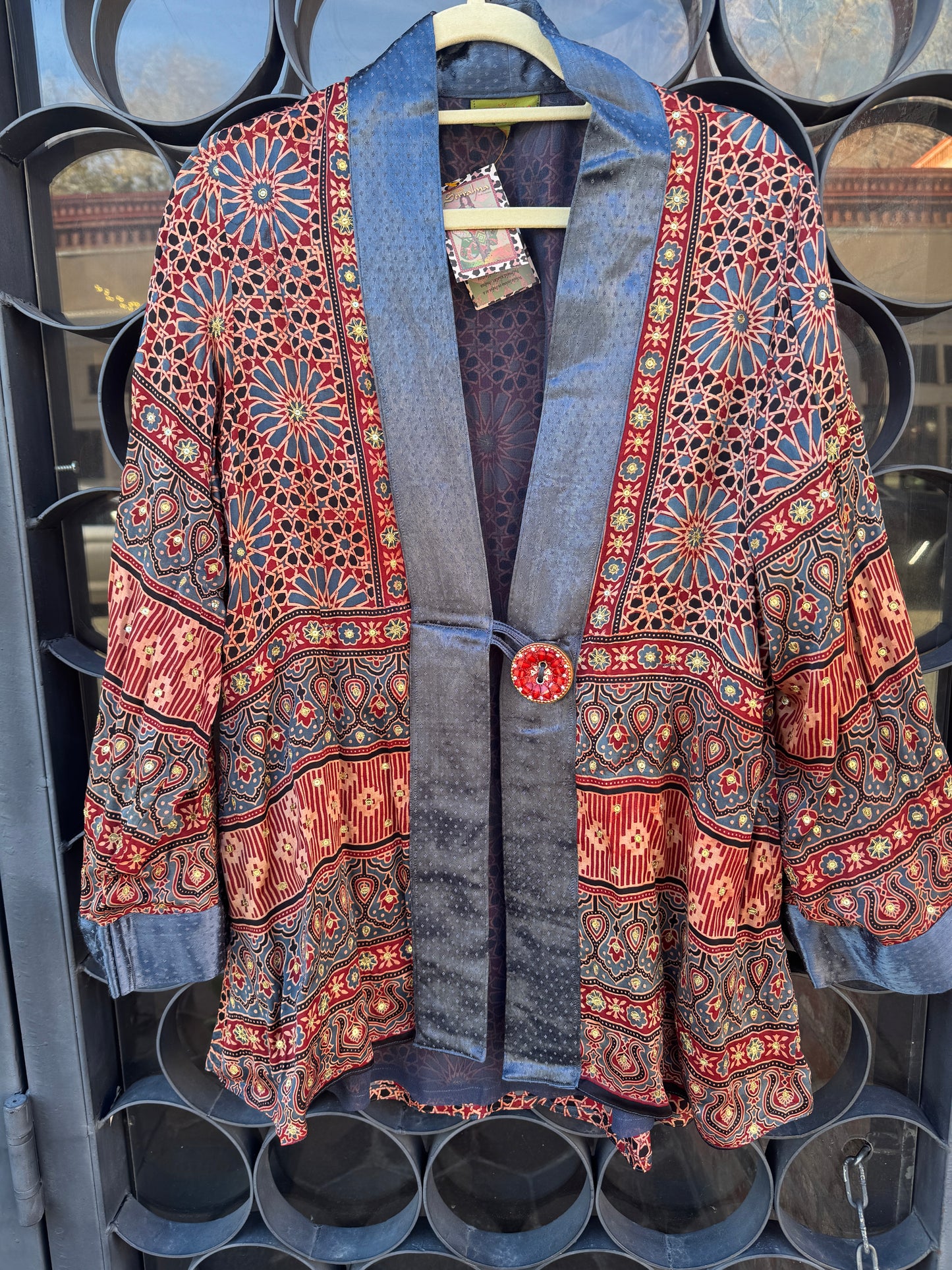 AJRAKH MIRRORED SWING JACKET