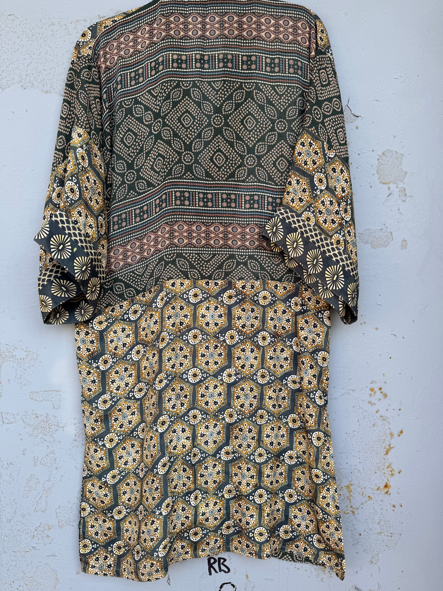 TEAL TILE KIMONOS LONG