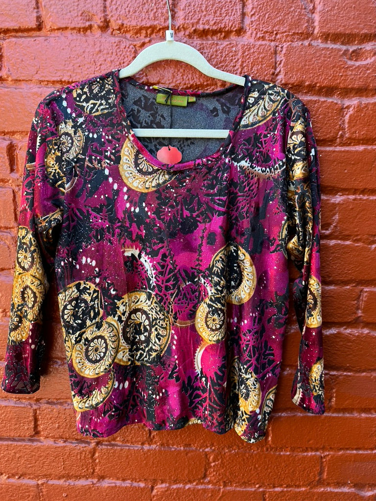 VELVET BURNOUT STRETCH TEE