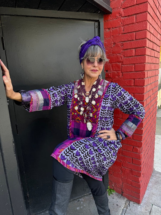 AMETHYST & PEARL CHANDELIER EARRINGS