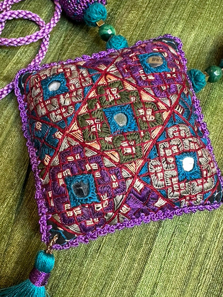TEAL & PLUM PILLOW TALK NECKLACE