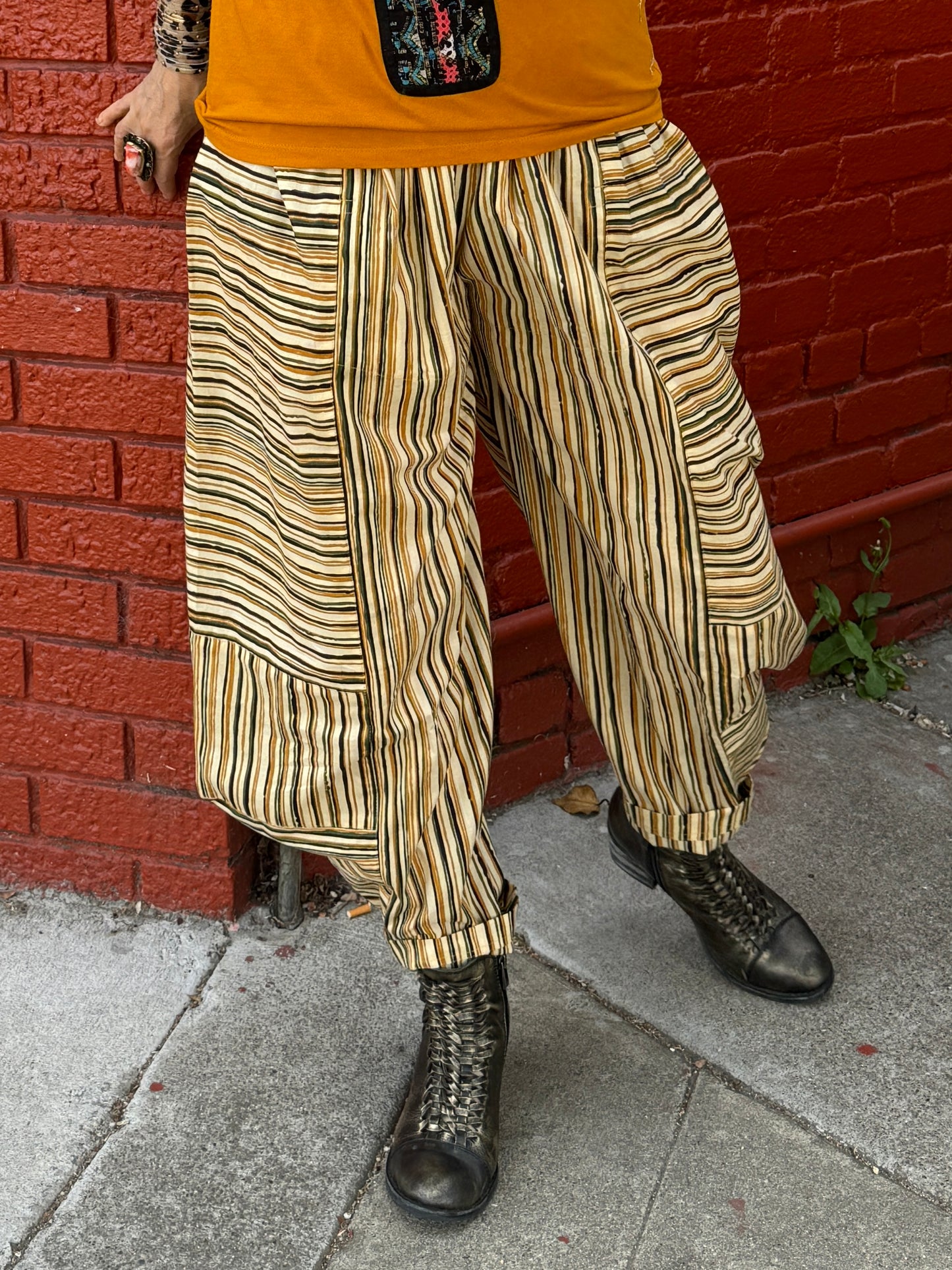 RONI PANTS HAND PRINTED STRIPES