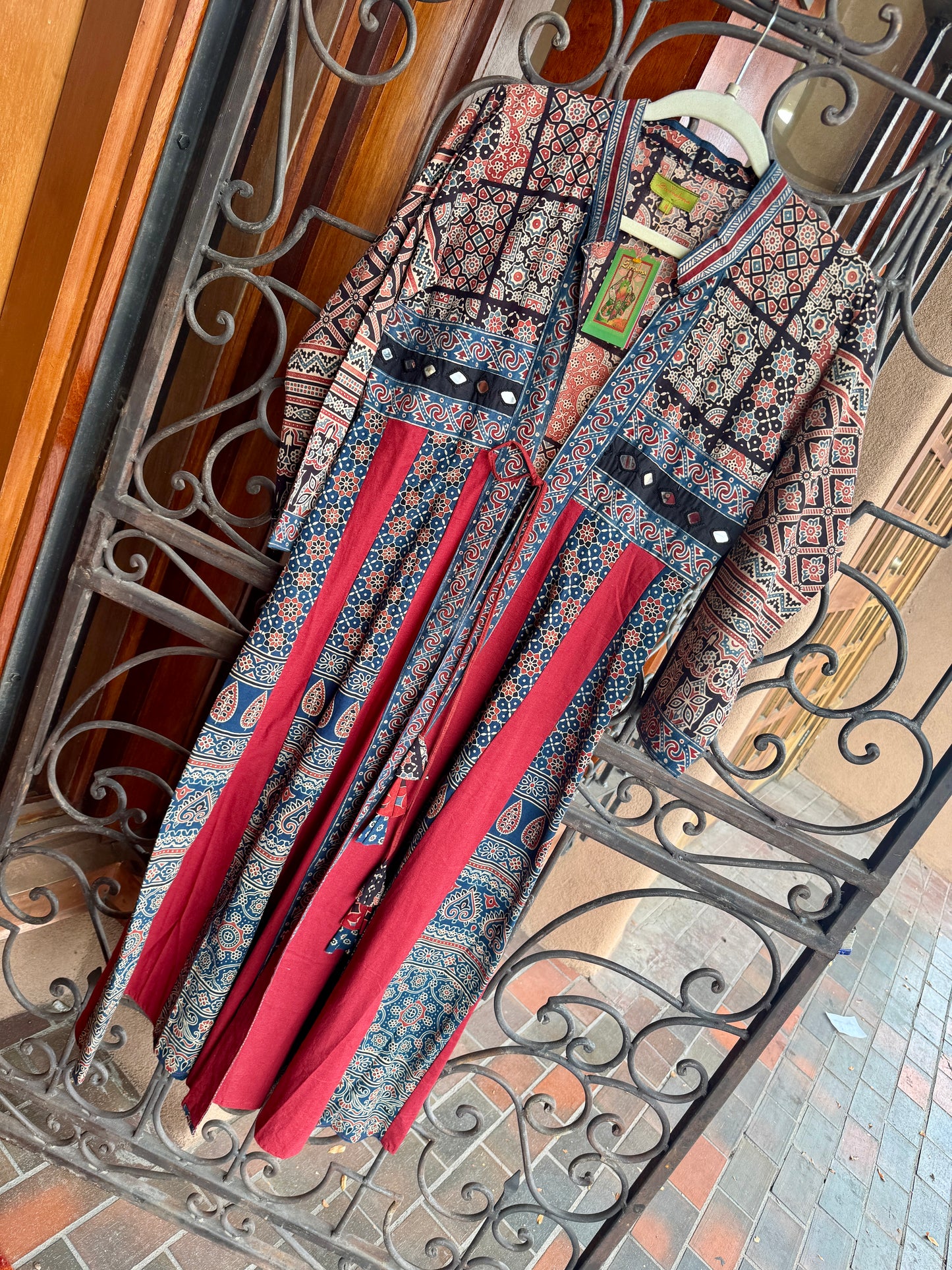 QUEENS GOWN PATCHWORK COTTON COAT DRESS