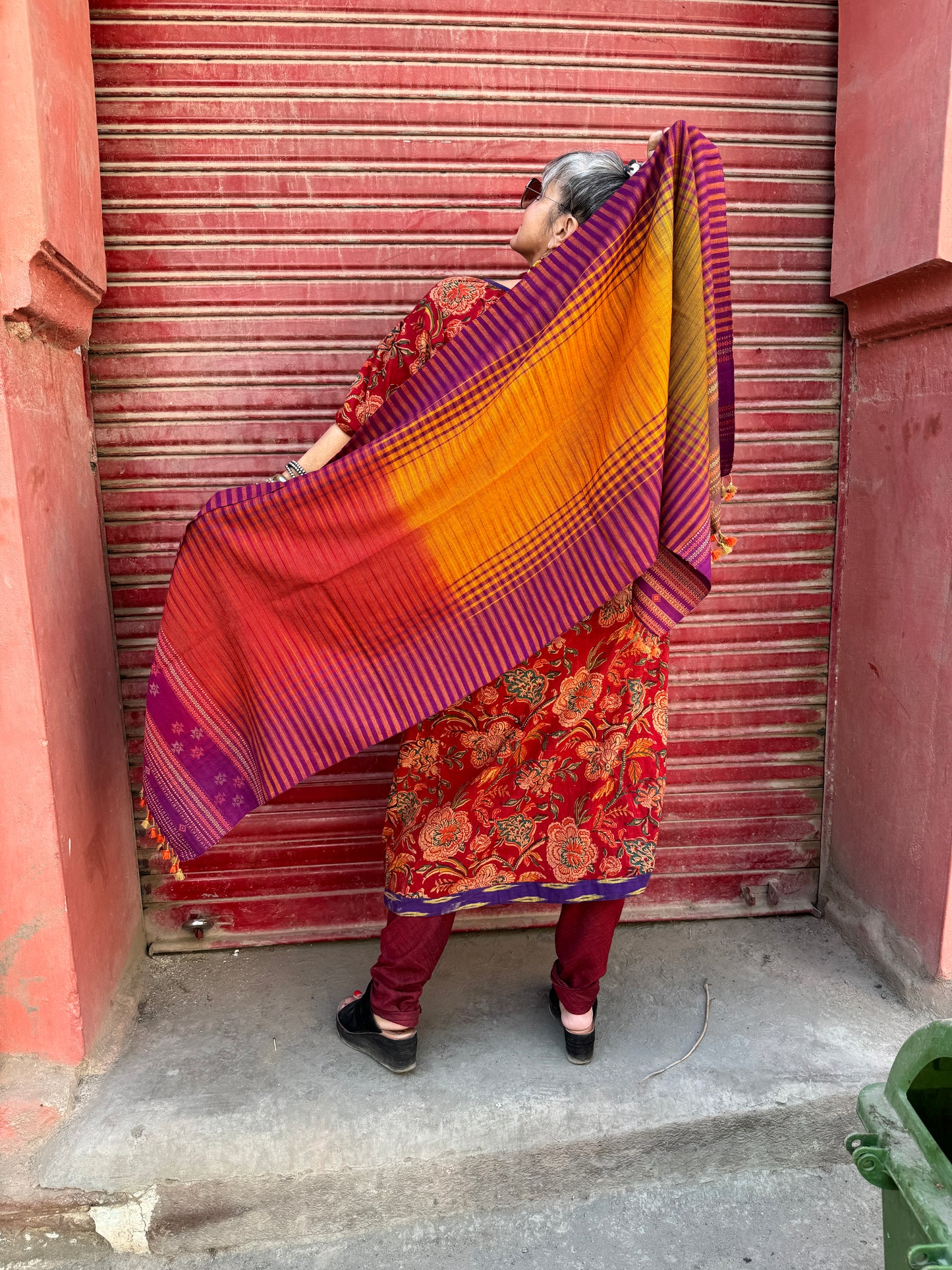 PLUM MANGO HANDLOOM SHAWL