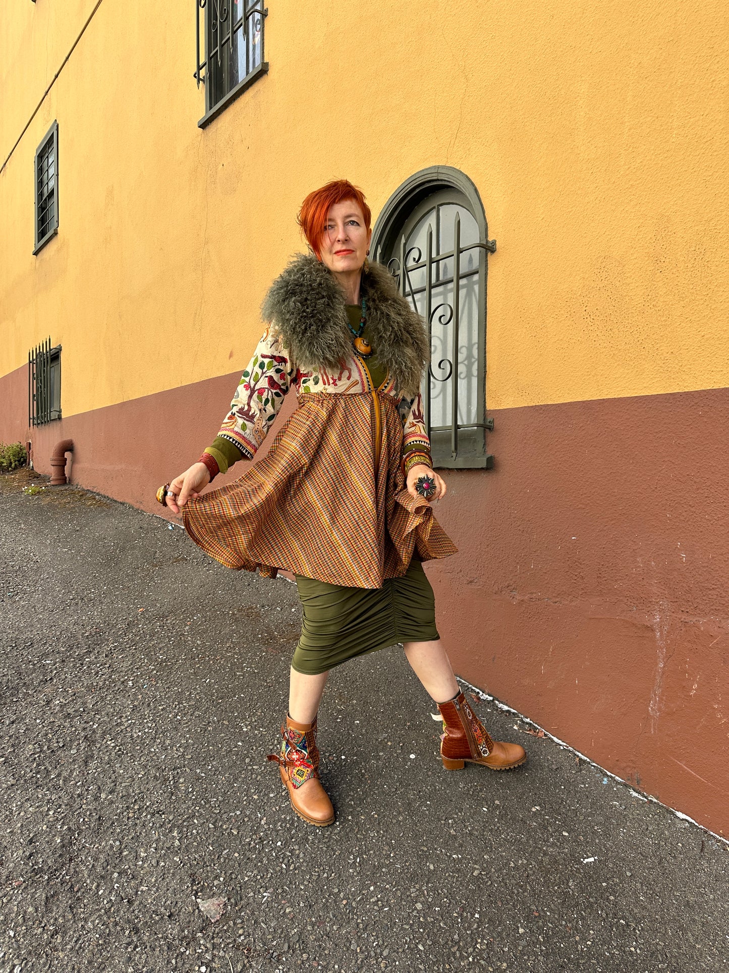 FANTASTICAL CREATURES ABBREVIATED AZEEZA COAT DRESS