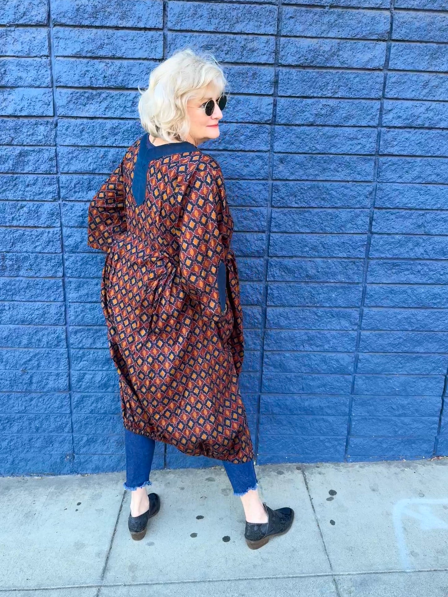 INDIGO IKAT THAT DRESS
