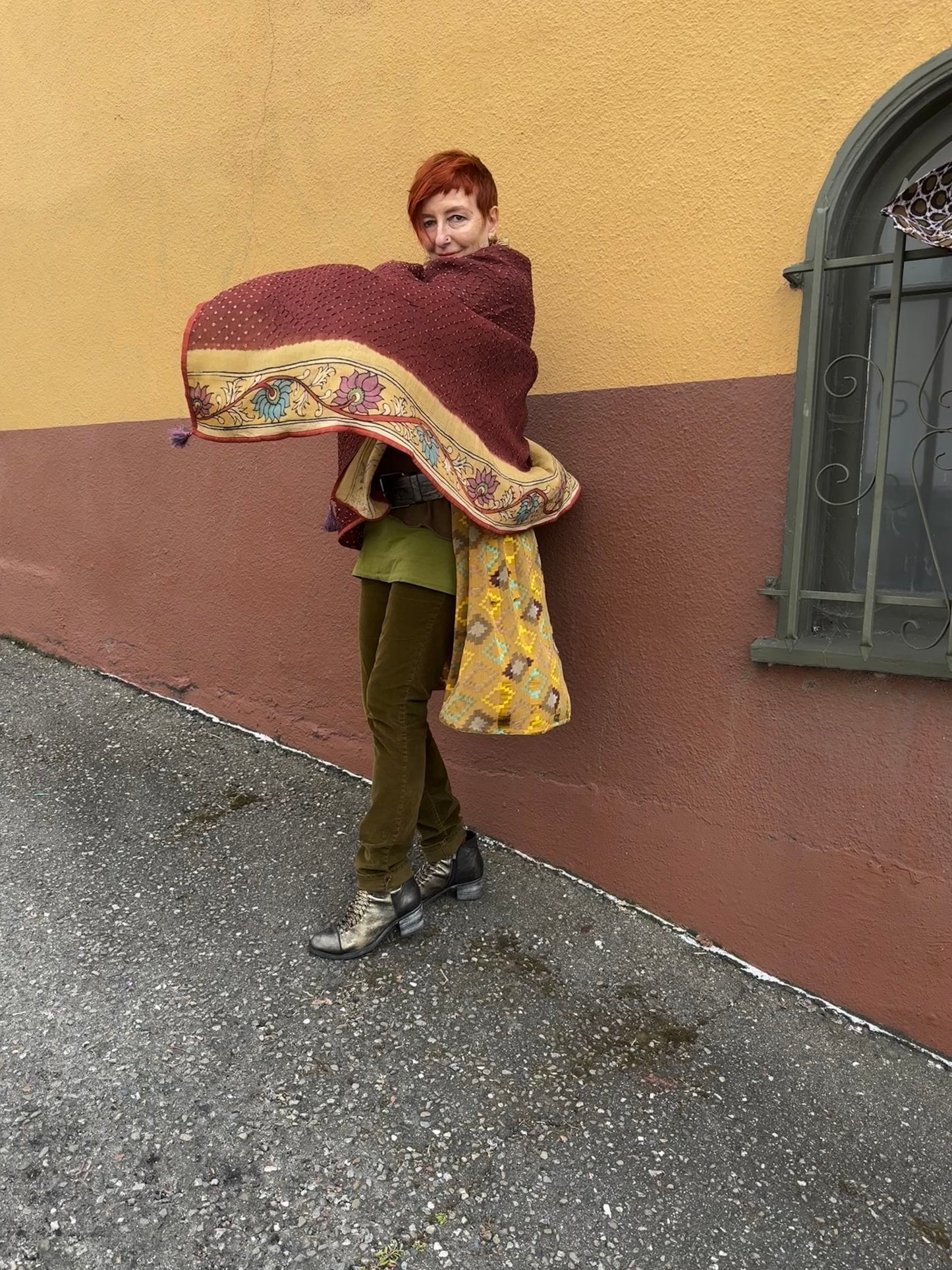 KALAMKARI TASSEL WRAPS: SCARVES & SHAWLS