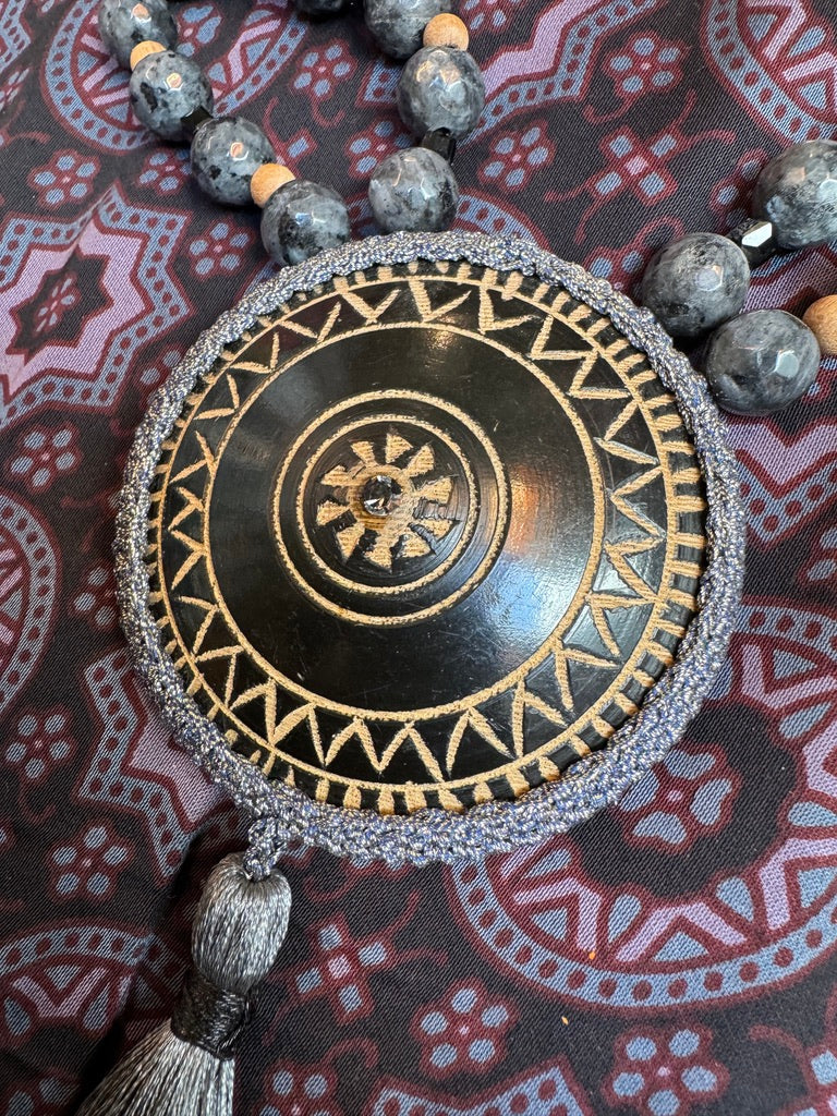 GANDOLF THE GREY KUTCHI TRIBAL BUTTON NECKLACE