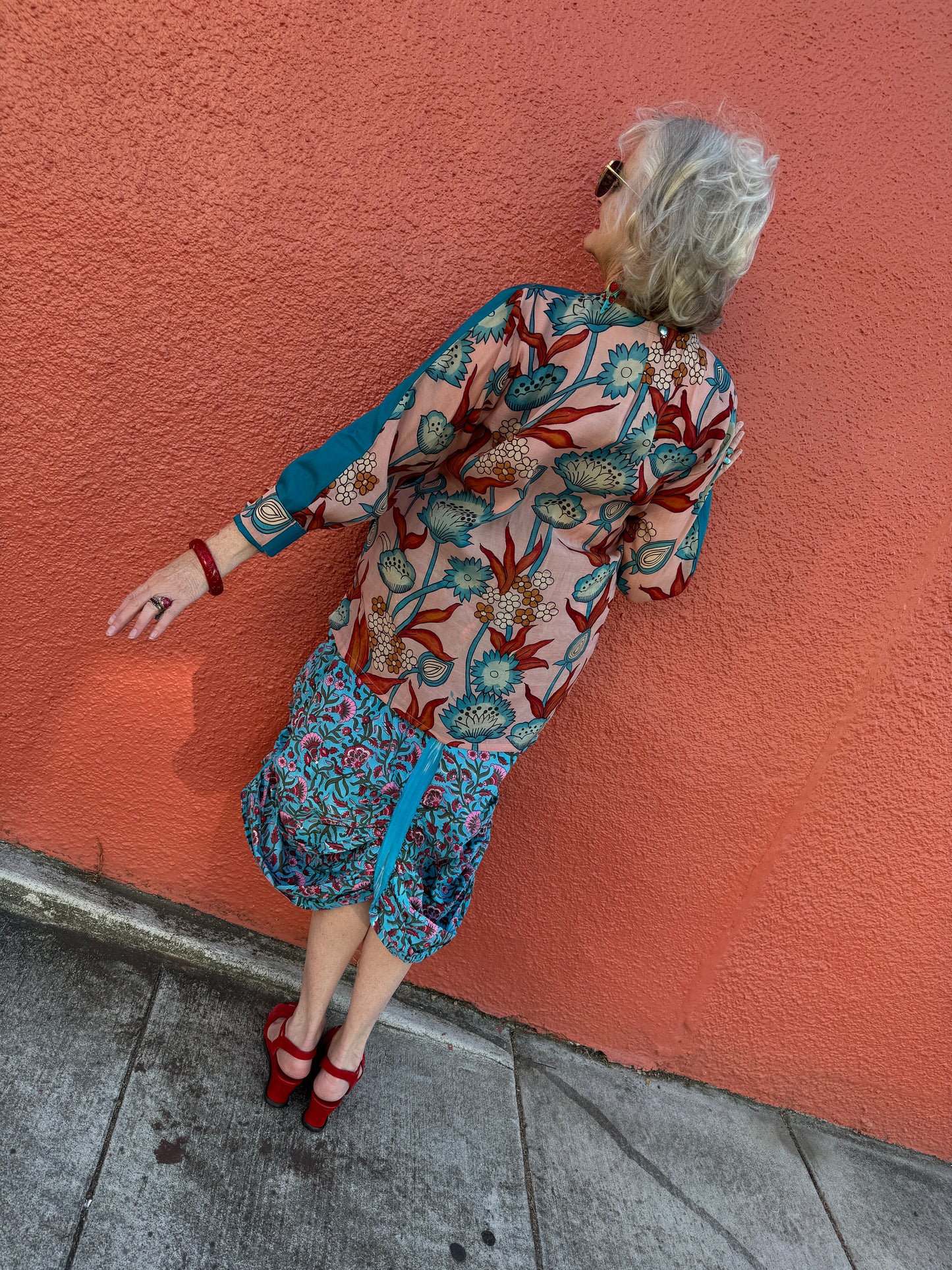 BLUE FLORAL SONIA SKIRT