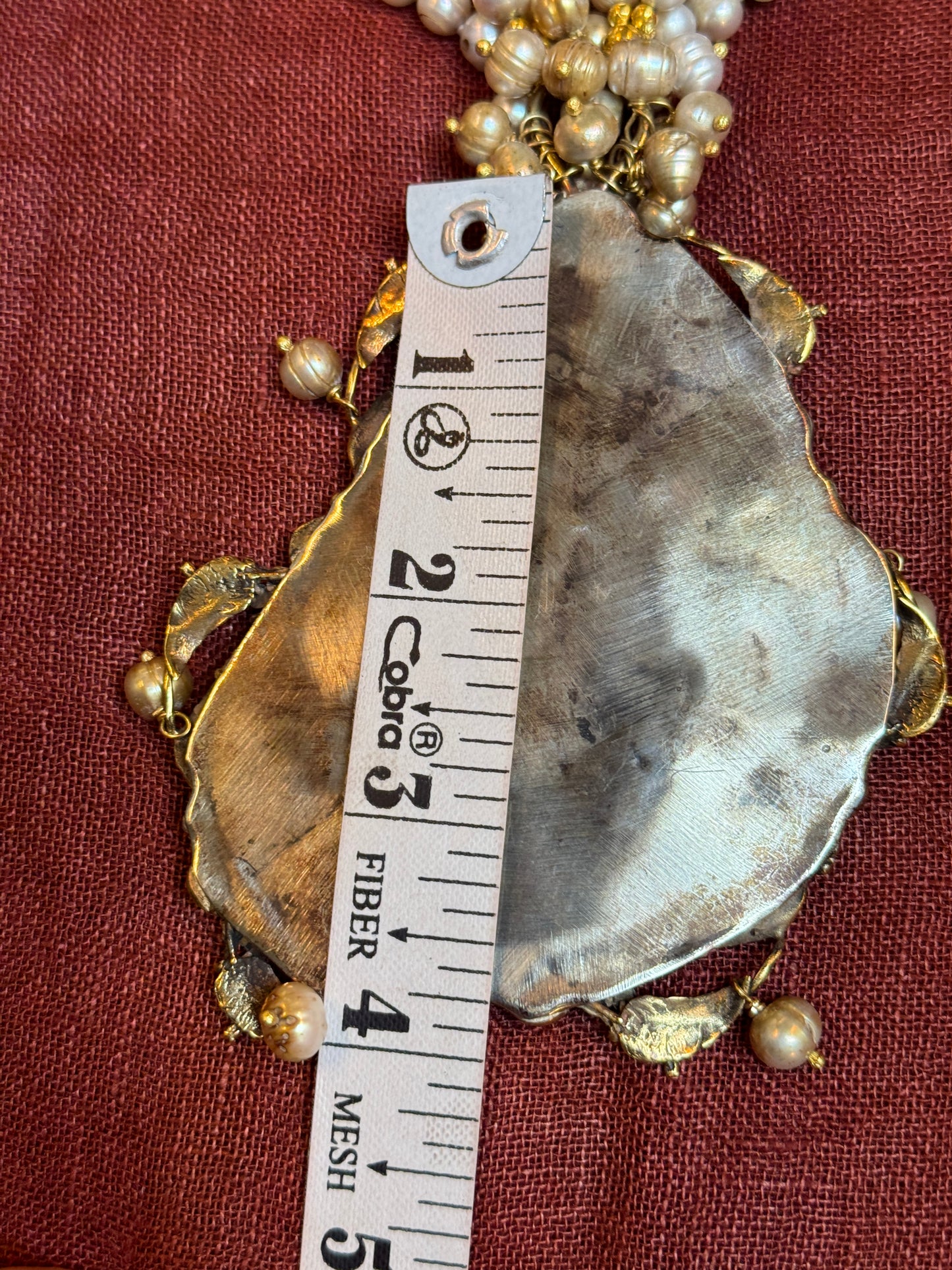 SAUDI SAND PEARL AGATE SLAB NECKPIECE