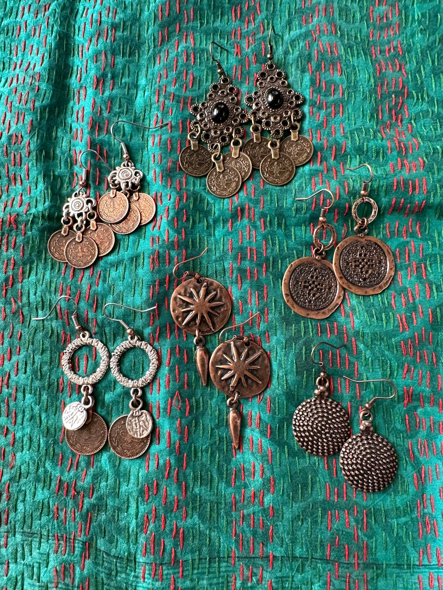 COPPER COIN EARRINGS