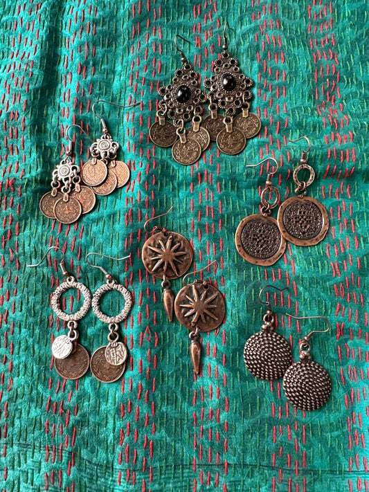 COPPER COIN EARRINGS