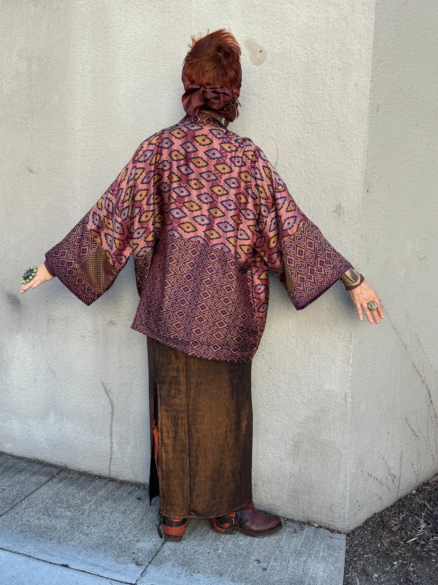 COPPER IKAT SHORT KIMONOS