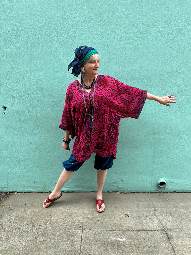 PEACOCK TEAL SPARKLE CROP BUBBLE PANT