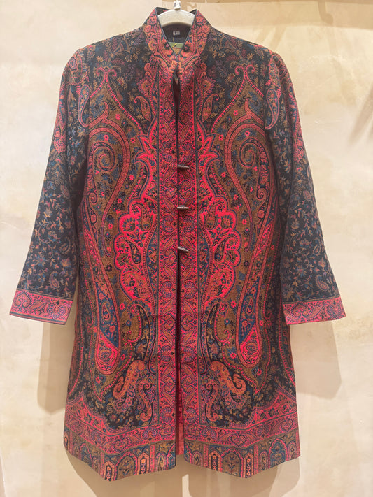 WINTER PAISLEY KASHMIRI BROCADE NEHRU COAT