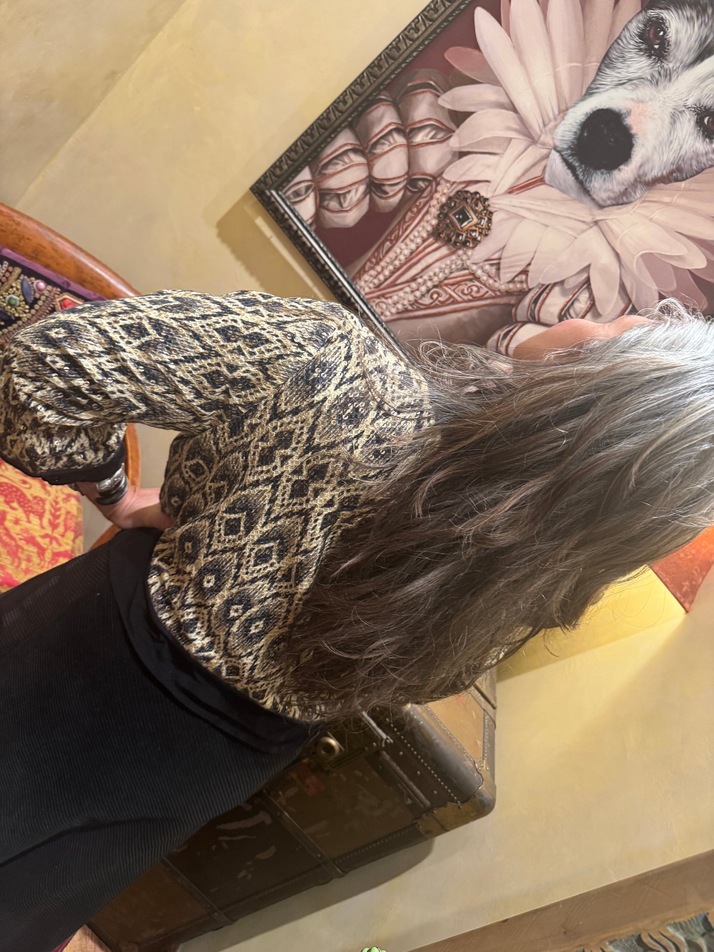 SNAKESKIN SEQUIN BOLERO