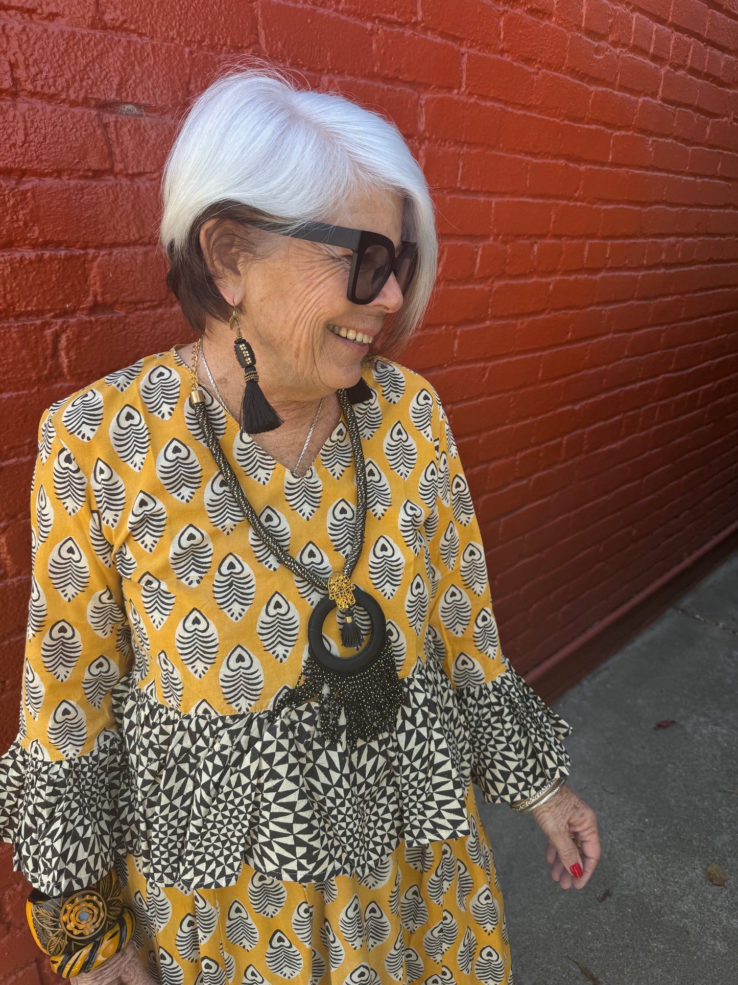 TUNISIAN HEART RUFFLE TOP