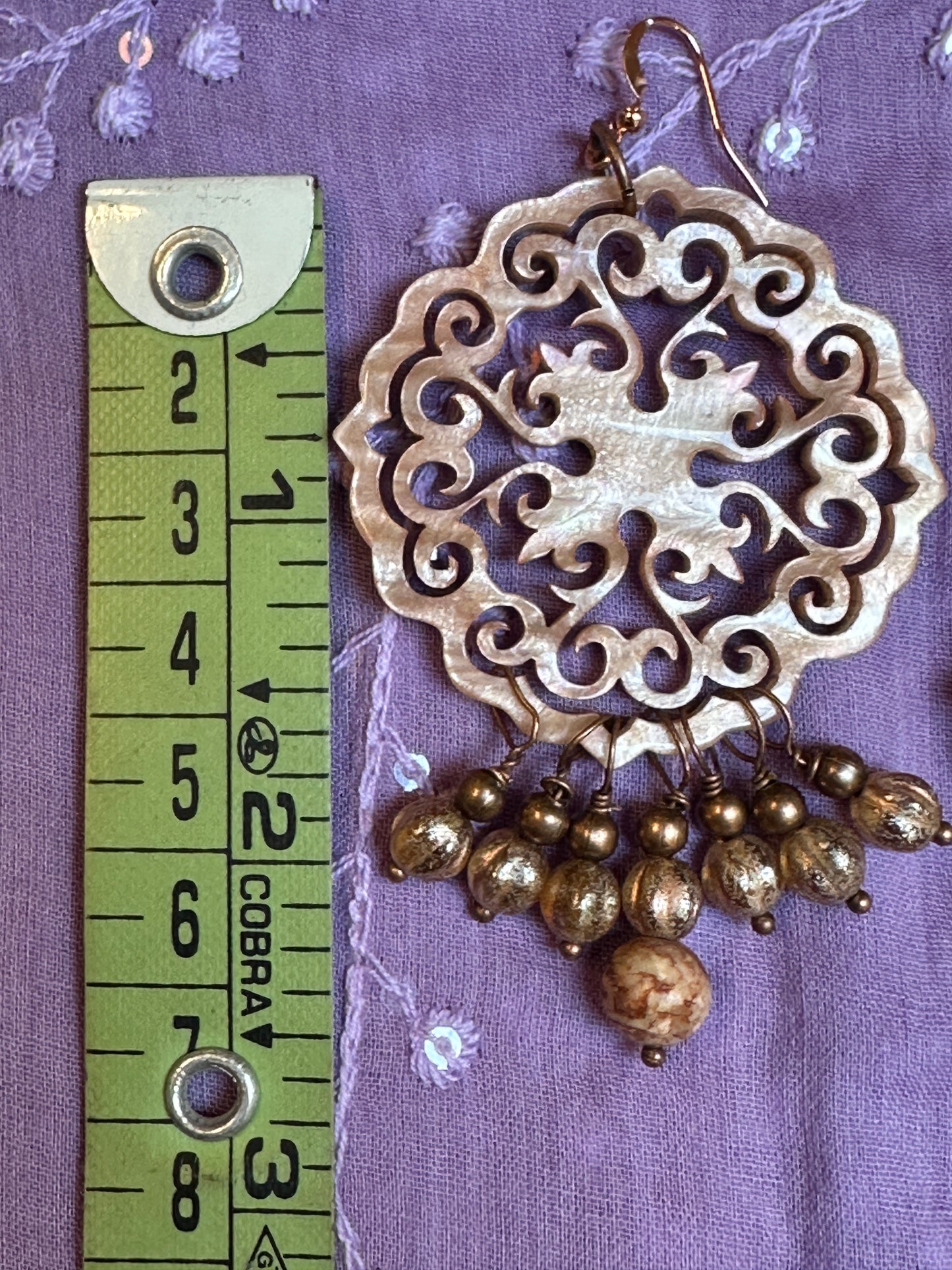 PEARLESCENT CHANDELIER EARRINGS