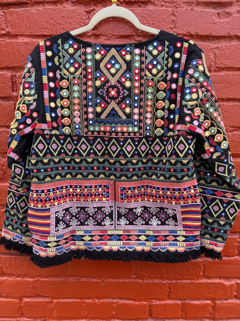 CHOCK-A-BLOCK SWEATER JACKET