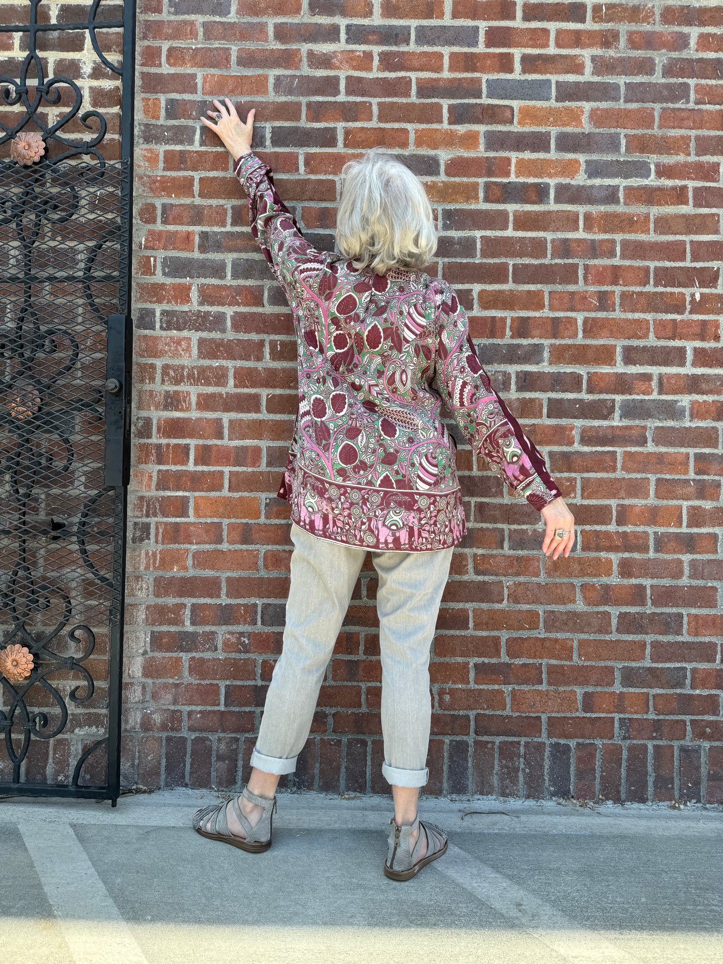 KALAMKARI IKAT EXOTIC GARDEN BLOUSE