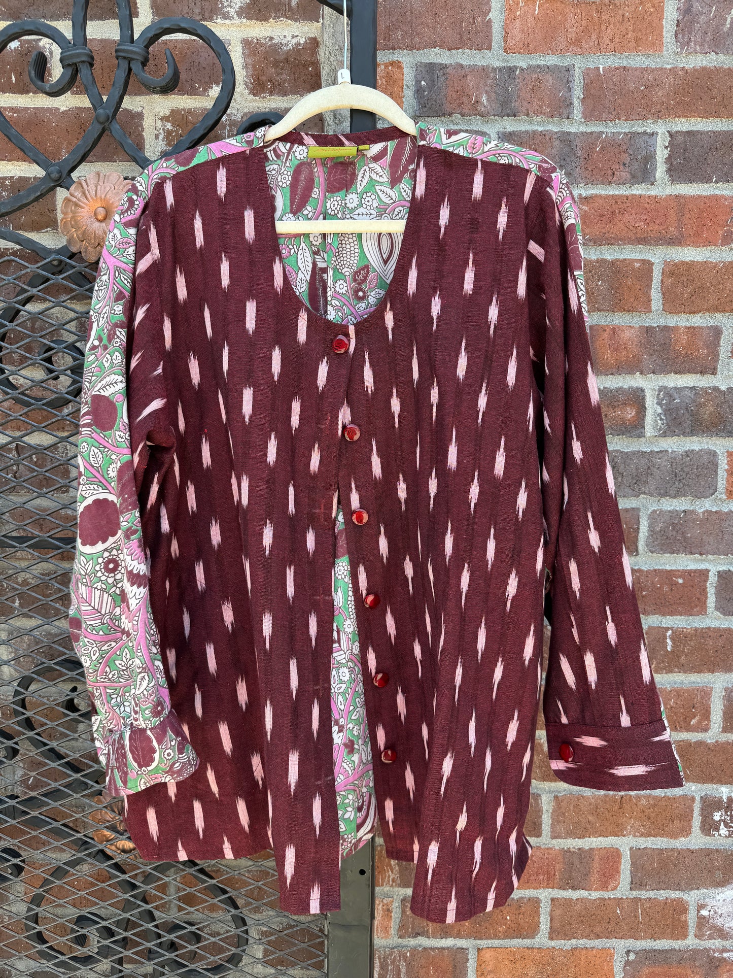 KALAMKARI IKAT EXOTIC GARDEN BLOUSE