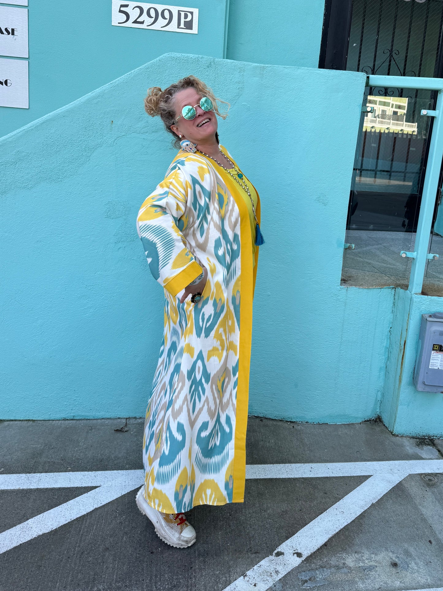 SUN KISSED AQUA IKAT DUSTER