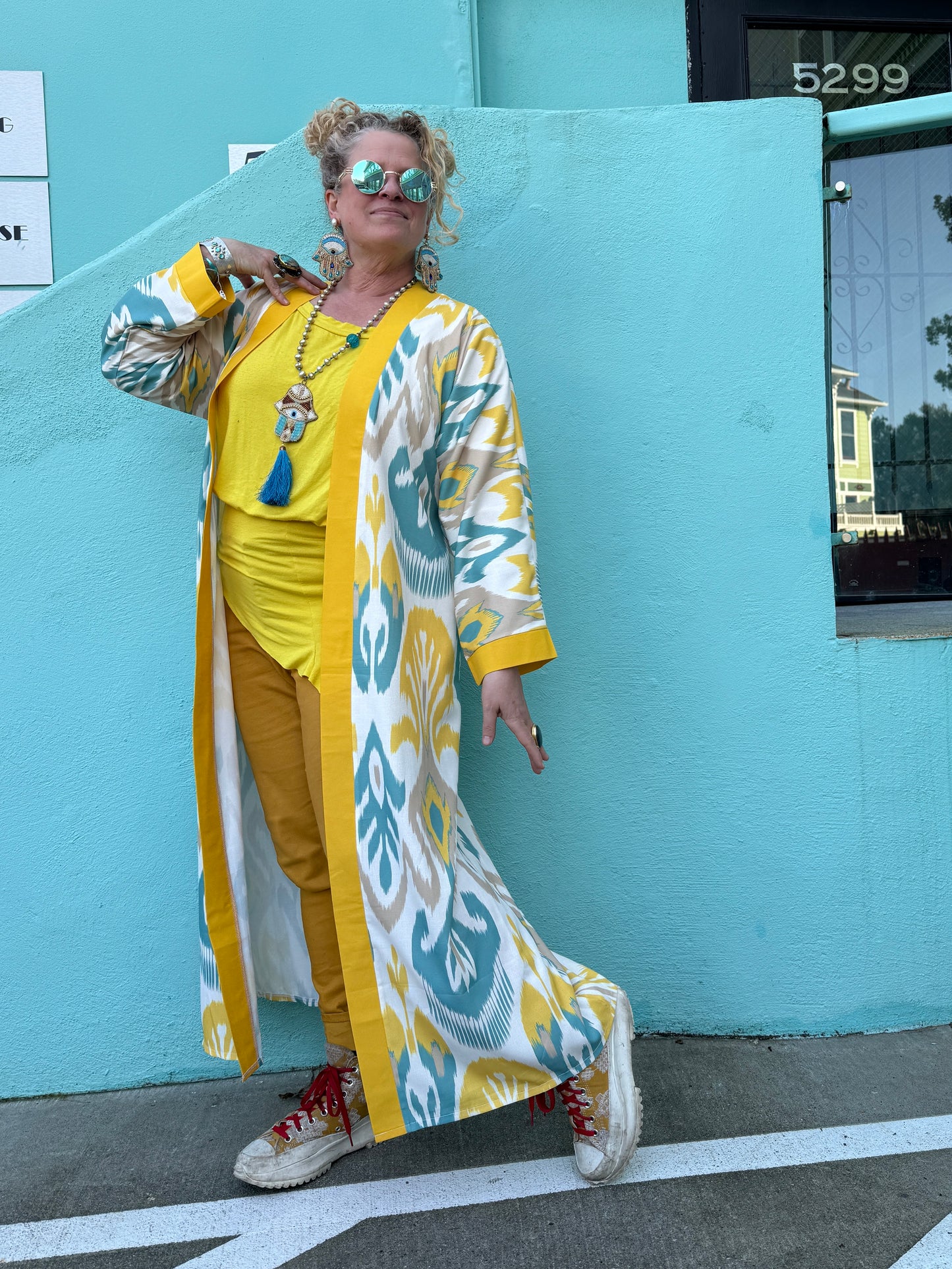 SUN KISSED AQUA IKAT DUSTER
