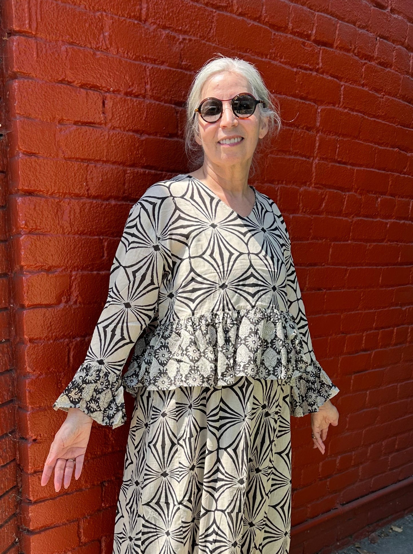 RUFFLE TOP MARRAKESH