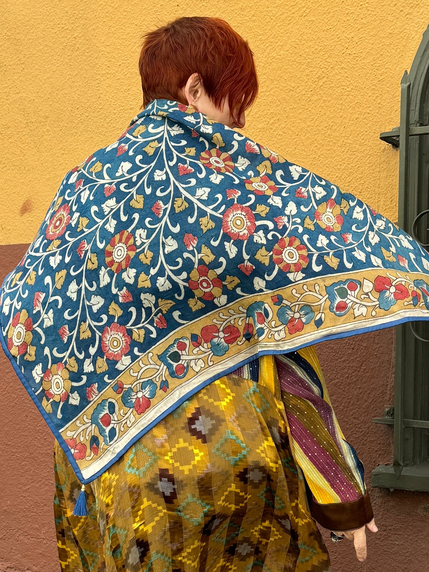 KALAMKARI TASSEL WRAPS: SCARVES & SHAWLS