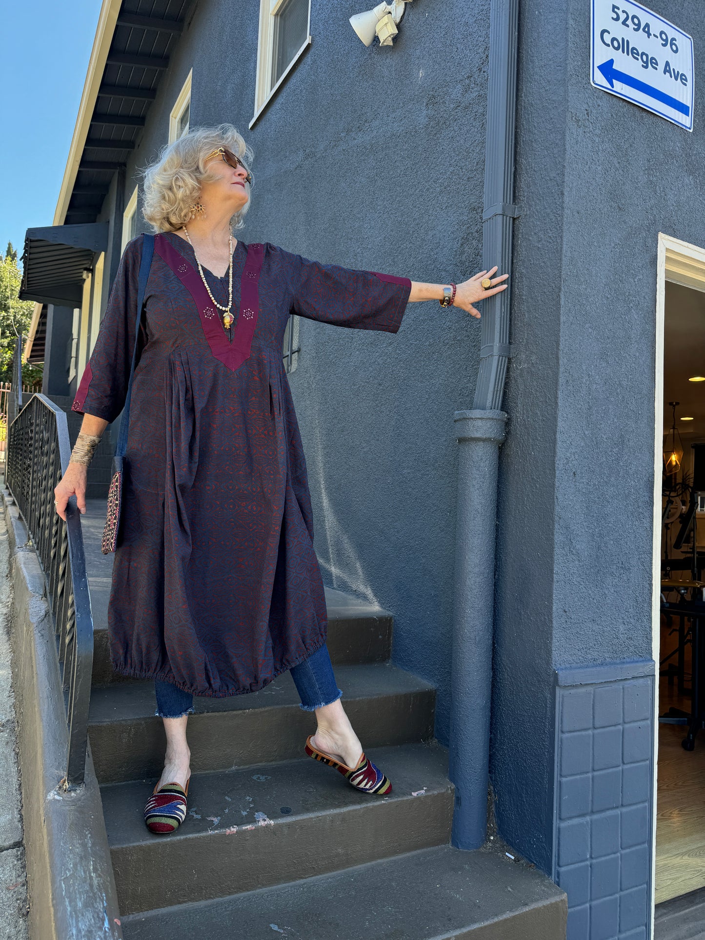 THAT INDIGO PRINT DRESS