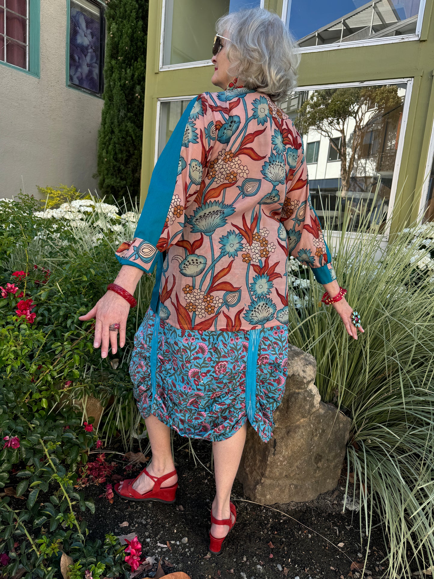 BLUE FLORAL SONIA SKIRT