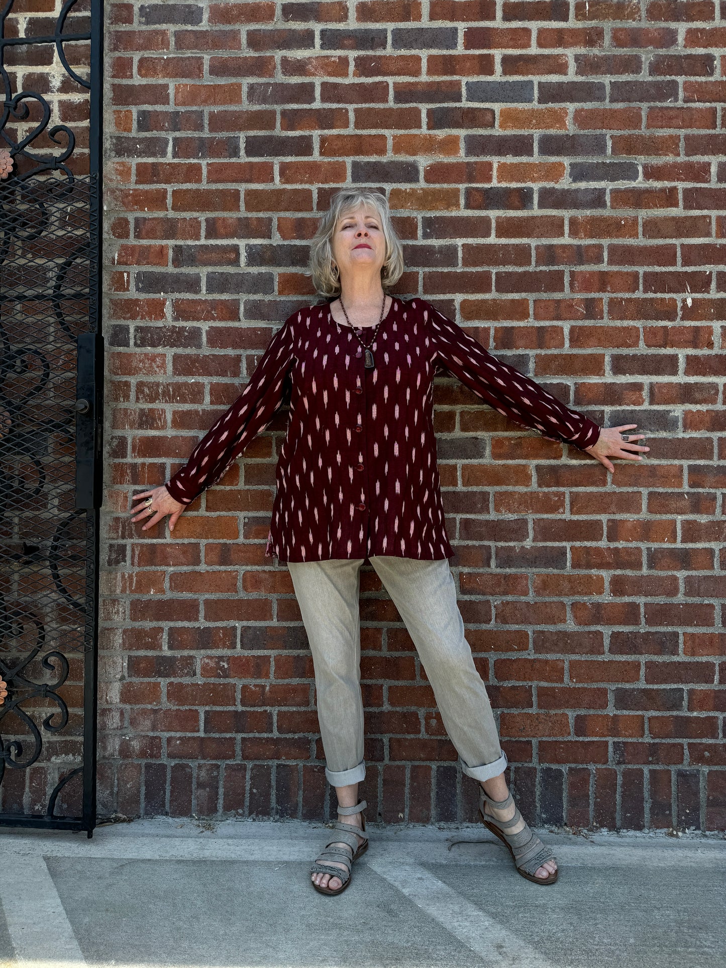 KALAMKARI IKAT EXOTIC GARDEN BLOUSE