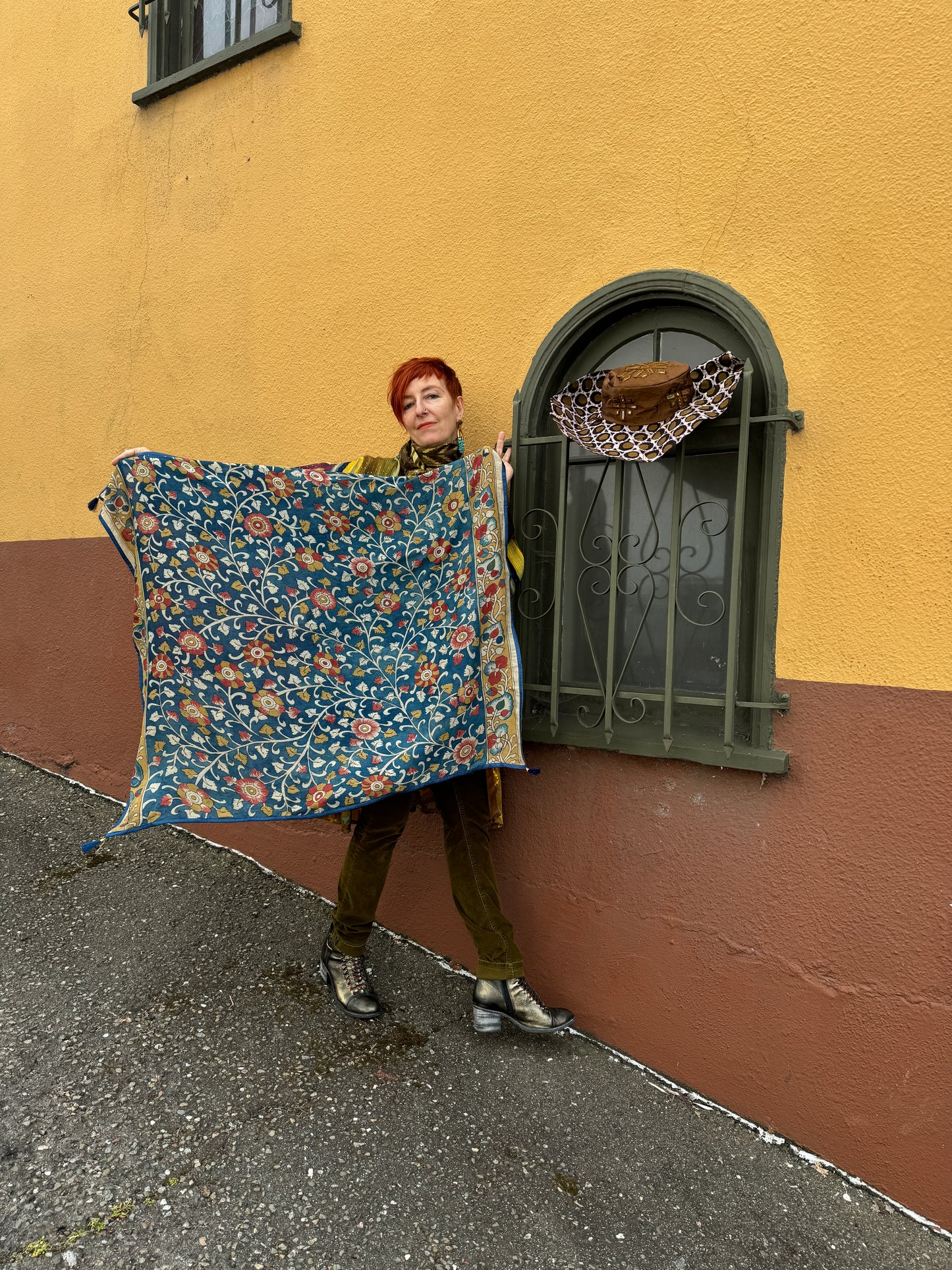 KALAMKARI TASSEL WRAPS: SCARVES & SHAWLS