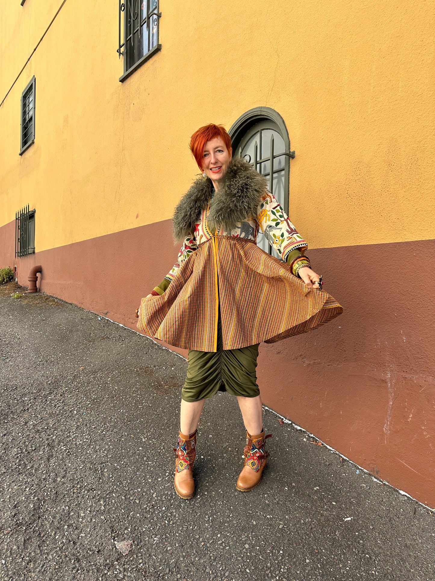 FANTASTICAL CREATURES ABBREVIATED AZEEZA COAT DRESS