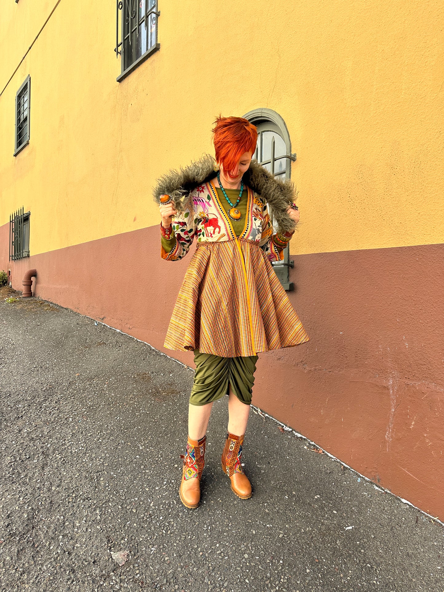 FANTASTICAL CREATURES ABBREVIATED AZEEZA COAT DRESS