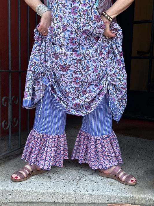 RUFFLE PANT CORNFLOWERS