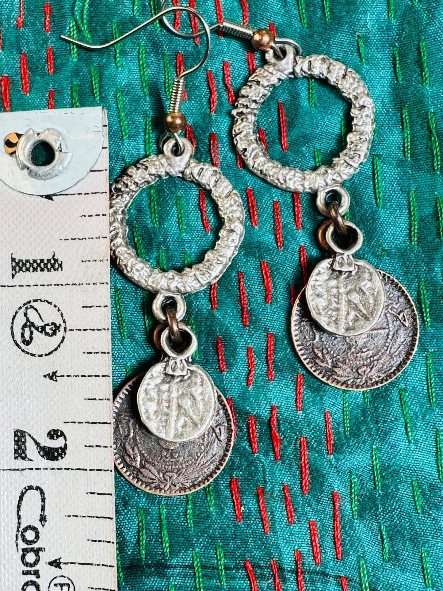 COPPER COIN EARRINGS