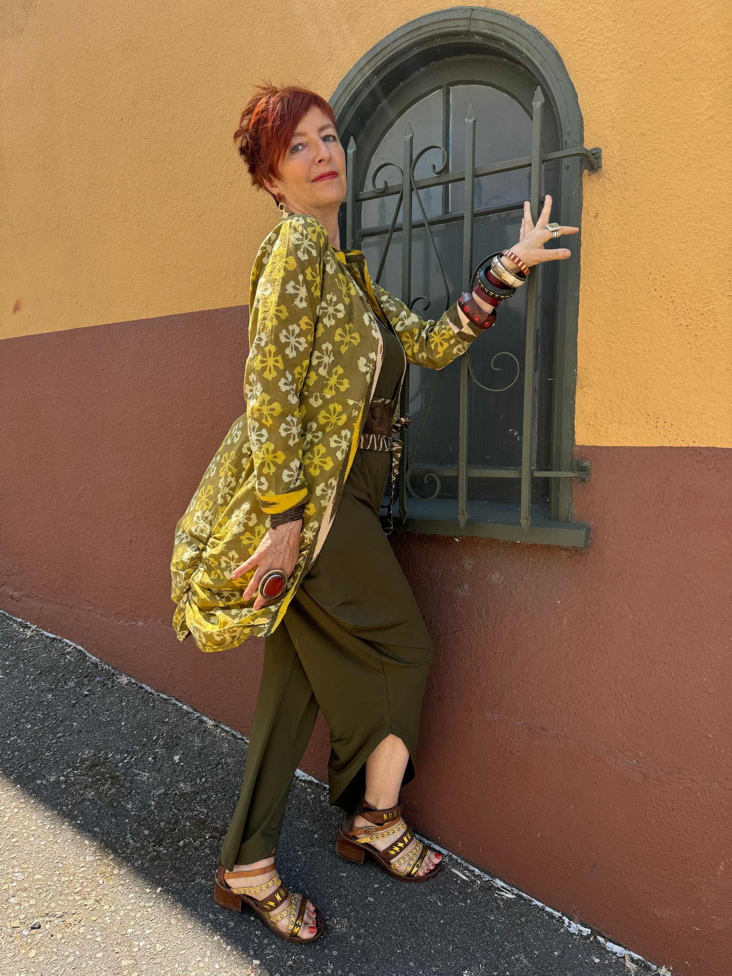 KETANJI COAT OLIVE BATIK