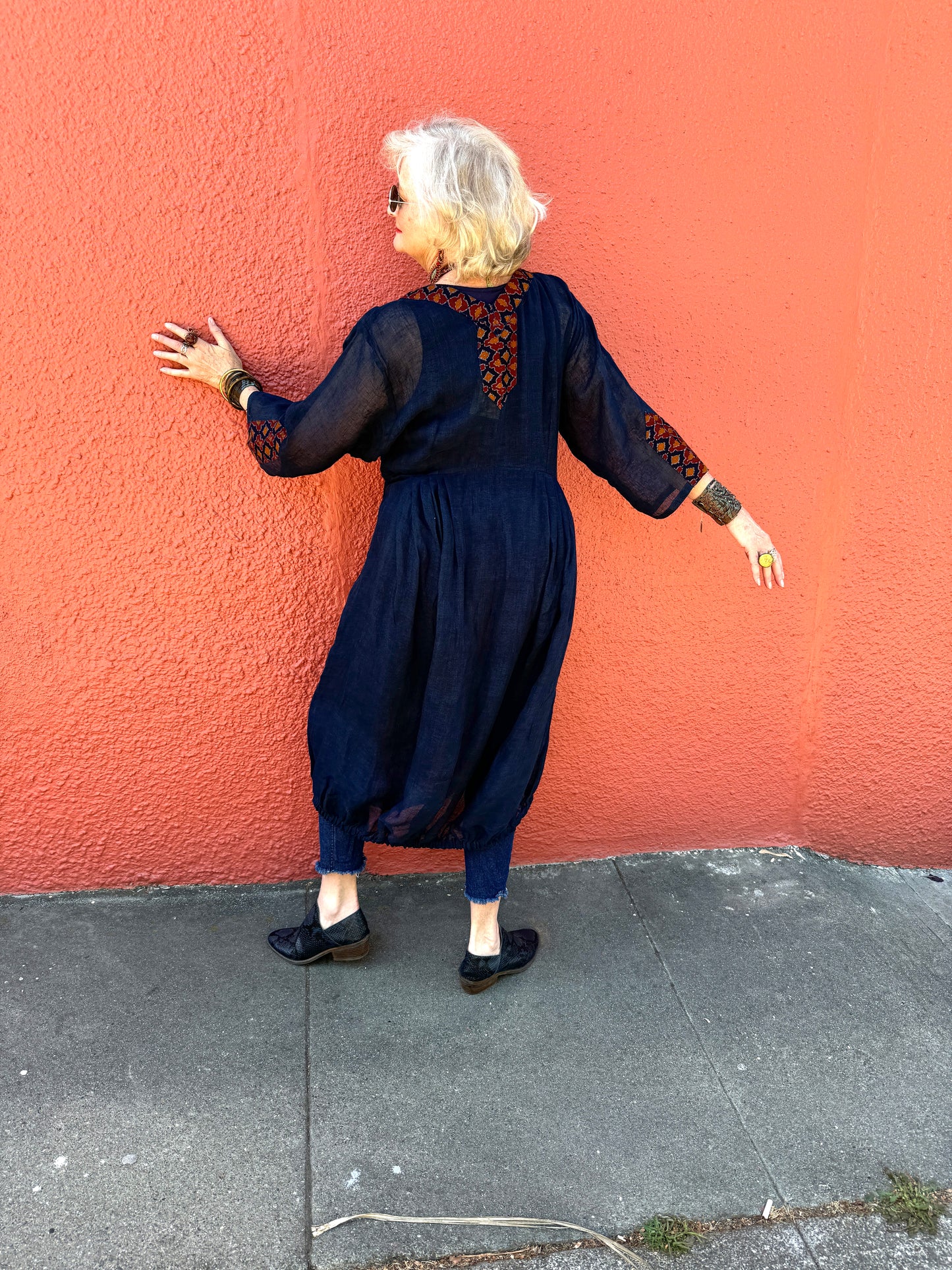 INDIGO IKAT THAT DRESS