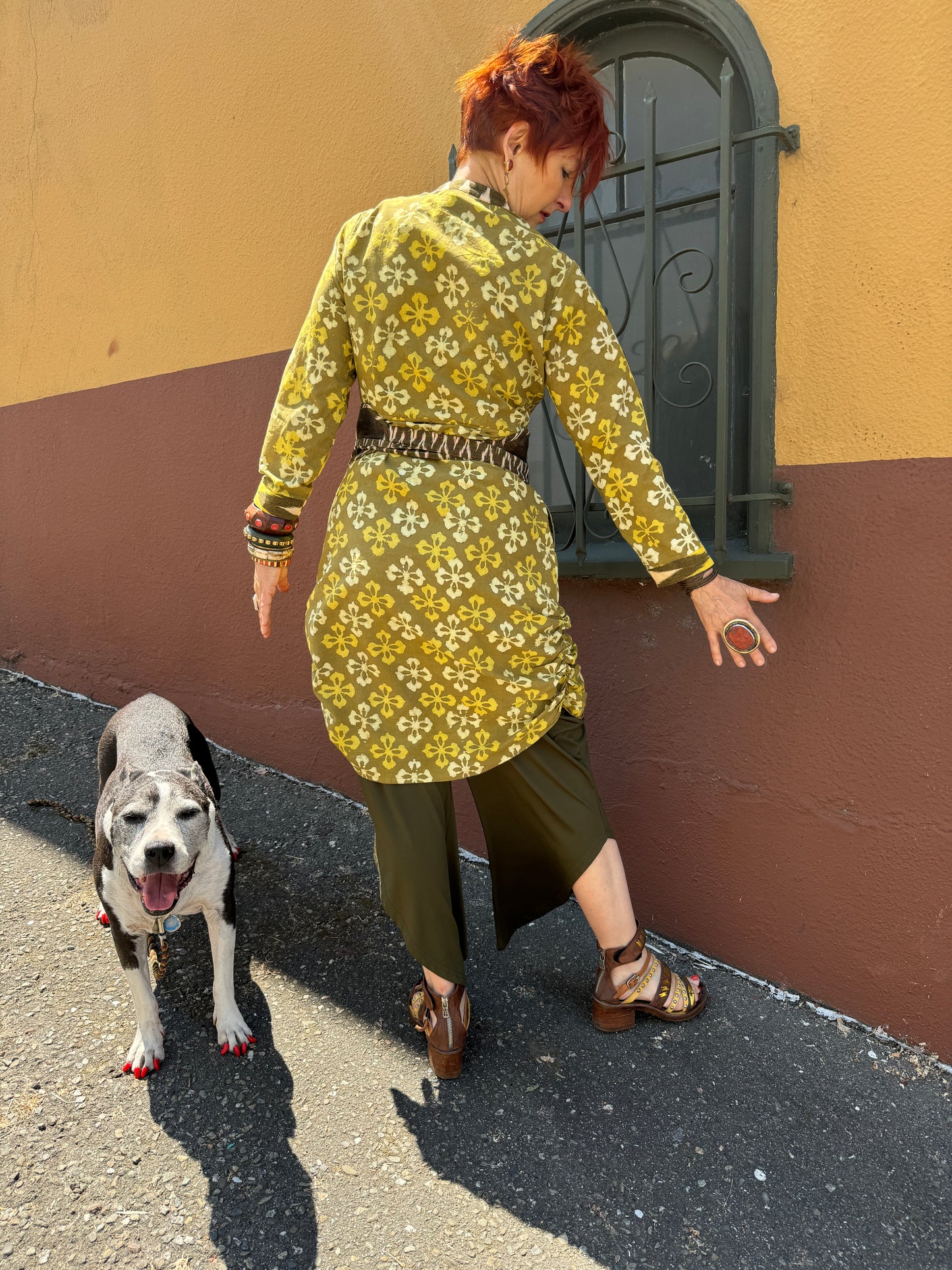 KETANJI COAT OLIVE BATIK