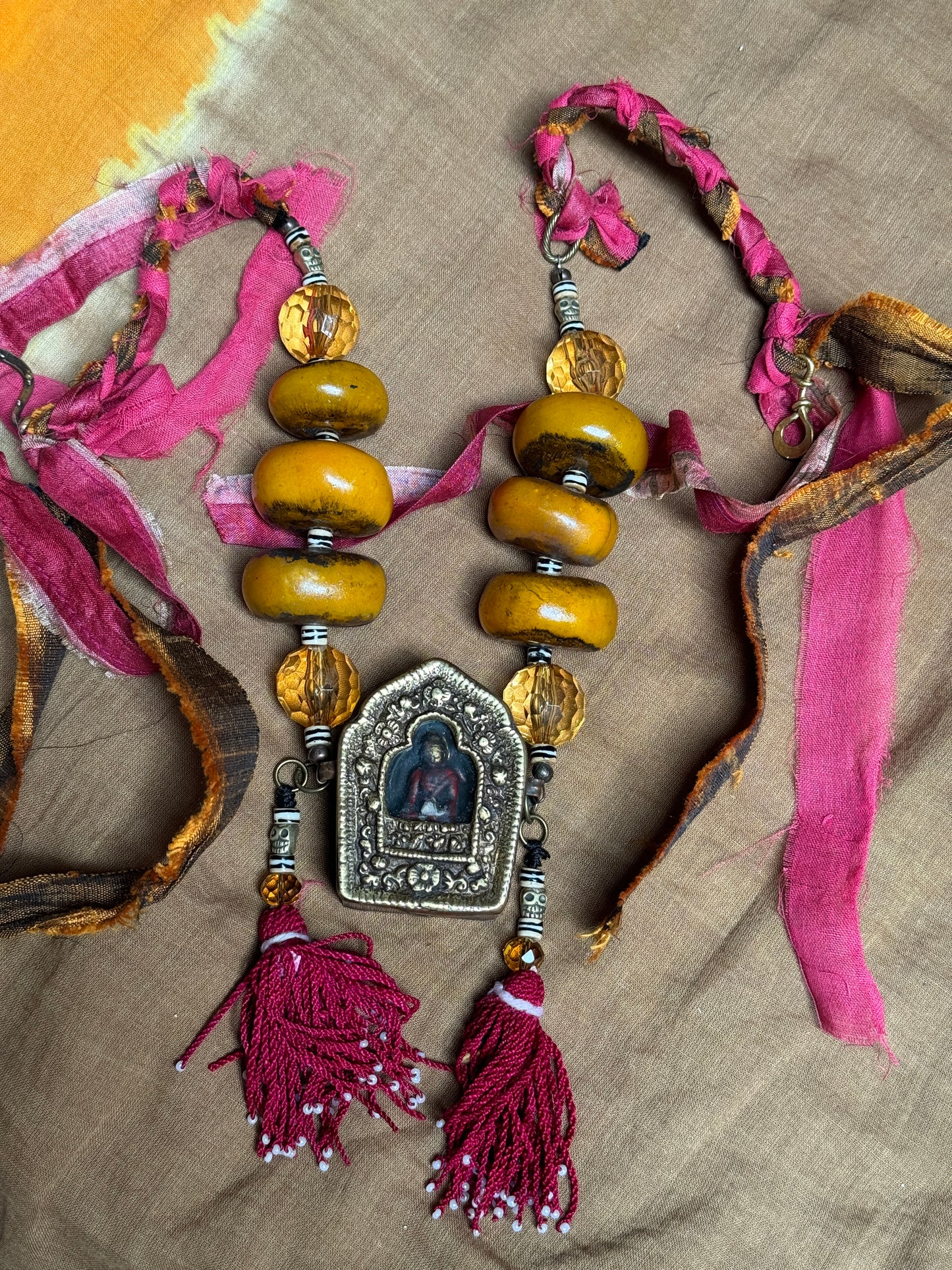 WHIMSICAL AMBER BUDDHA GAU