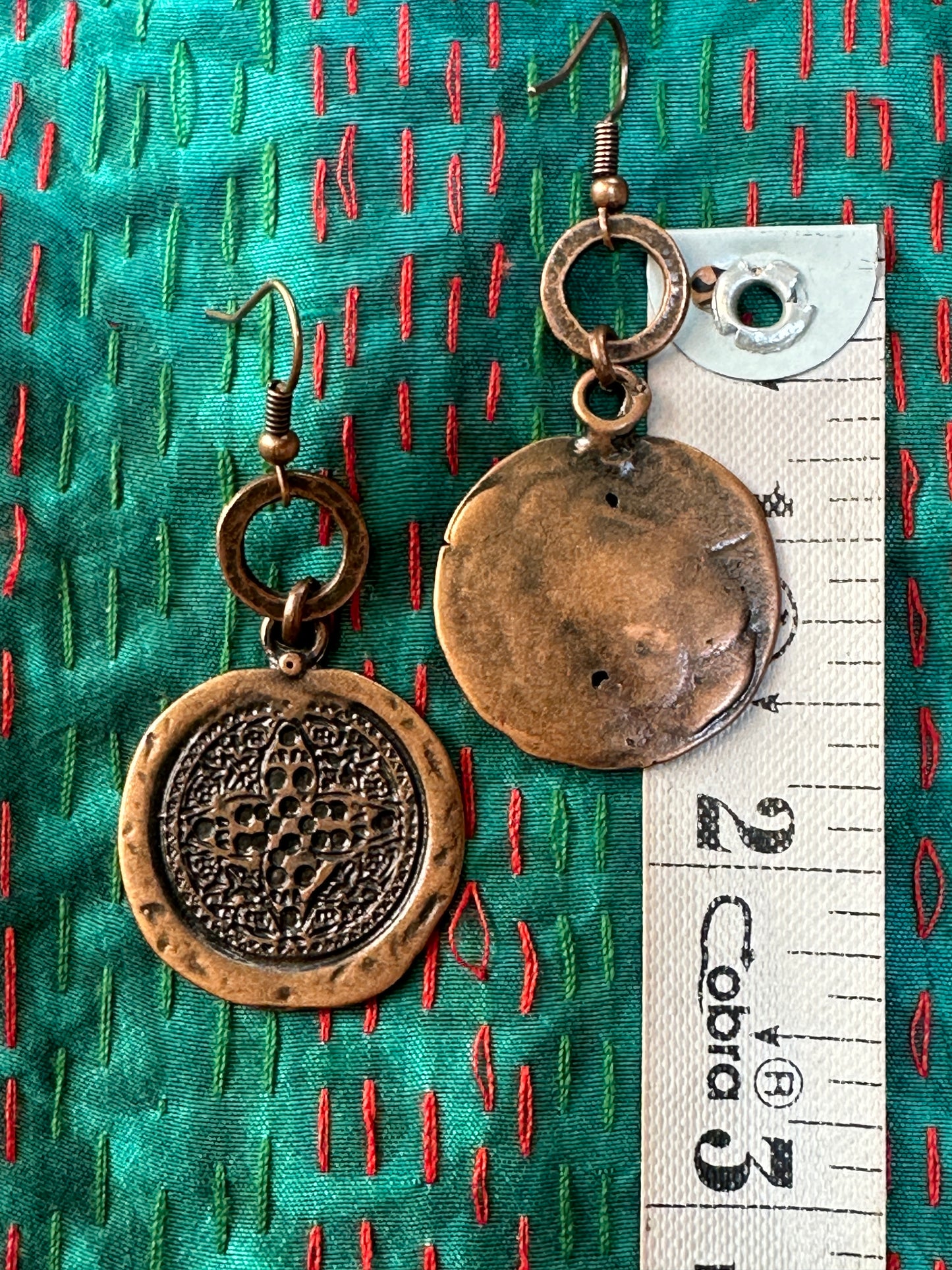 COPPER COIN EARRINGS