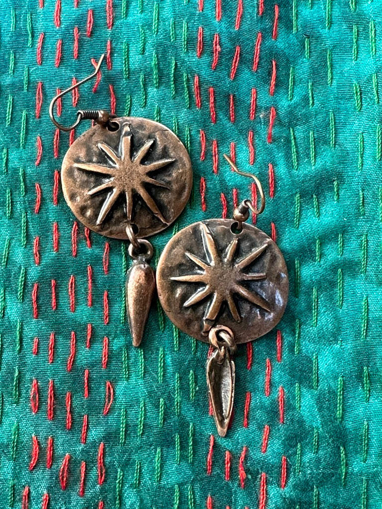 COPPER COIN EARRINGS