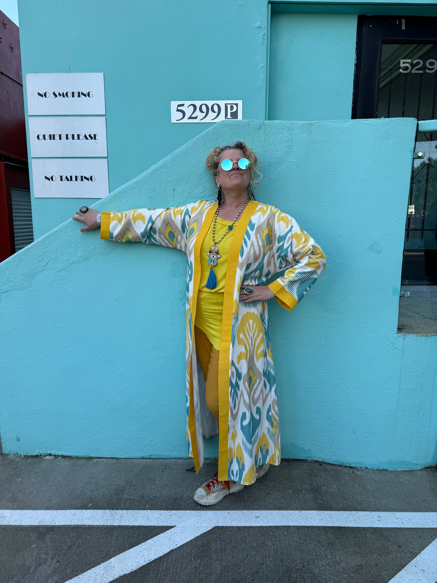 SUN KISSED AQUA IKAT DUSTER