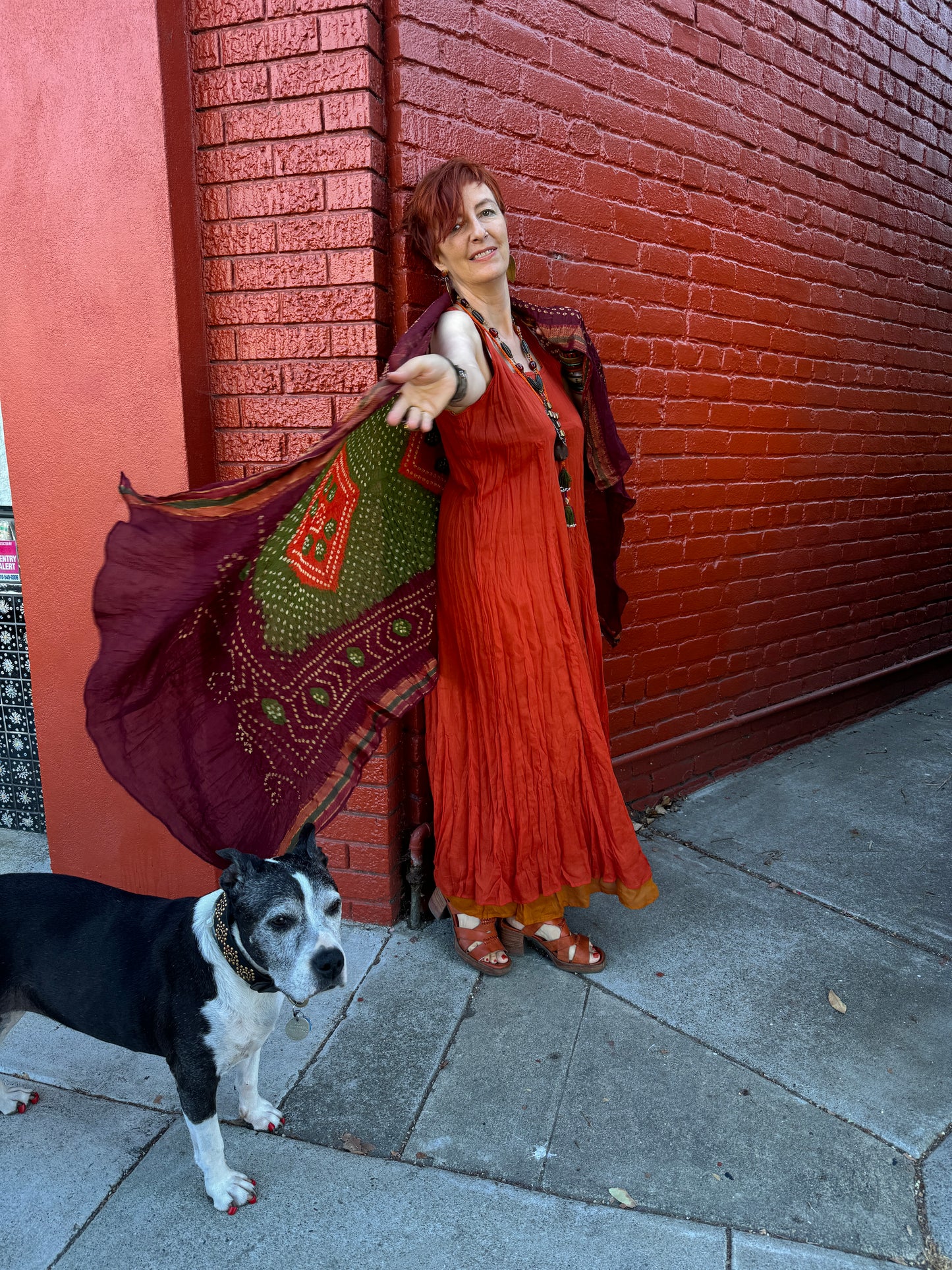 COTTON BANDHANI SHAWLS AUTUMN PALETTE