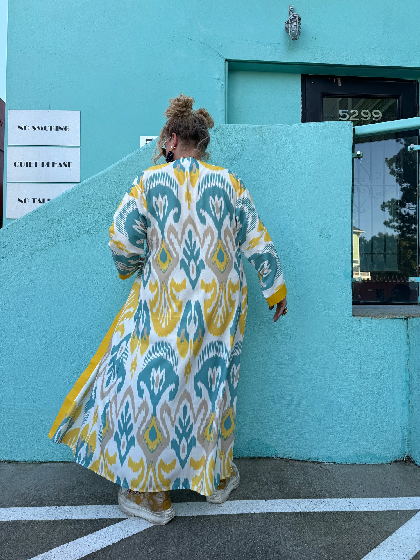 SUN KISSED AQUA IKAT DUSTER