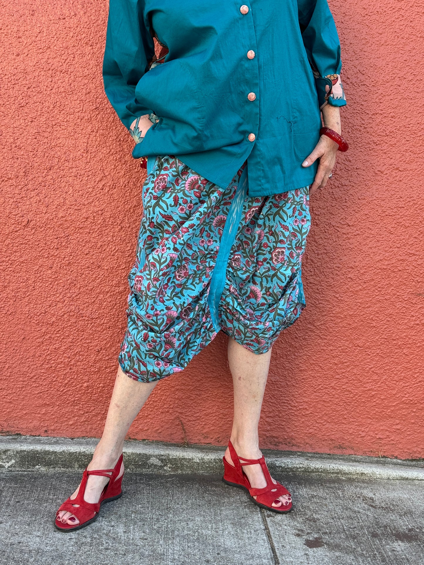 BLUE FLORAL SONIA SKIRT