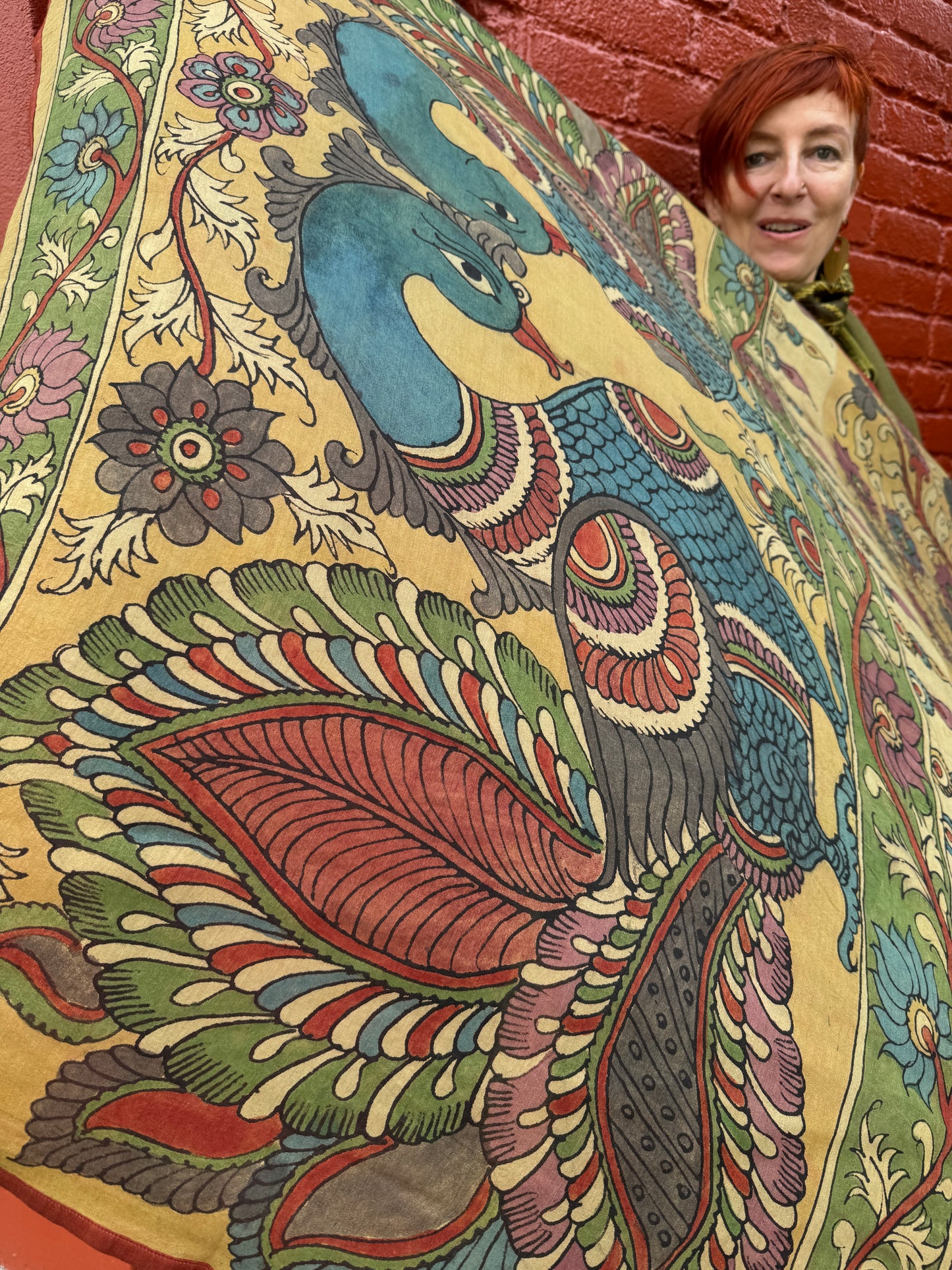 KALAMKARI TASSEL WRAPS: SCARVES & SHAWLS
