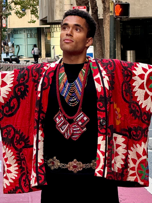 OLD TURKMEN MEDALLION LINK BELT COLLECTORS PIECE